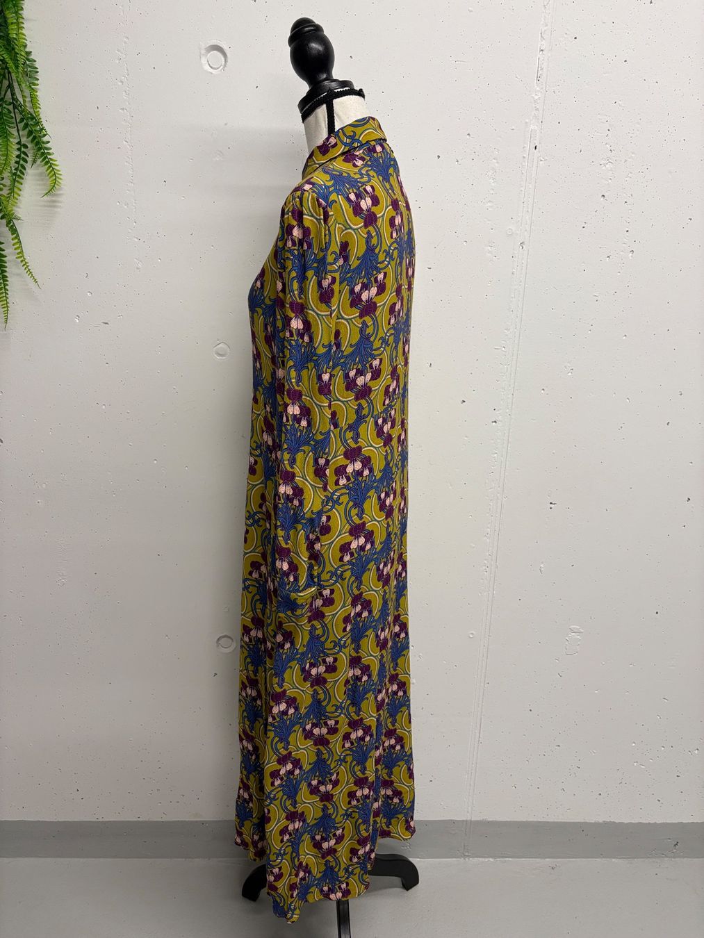 Vestiti: Dixie Maxikleid S mit Print grün blau langarm Kleid – Nuovo (secondo la descrizione) da Regensdorf venduto da secondchancefashion 1