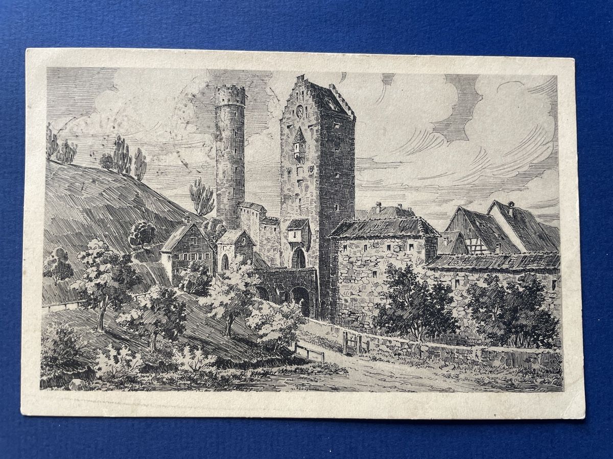 Ansichtskarten: Alte Ansichtskarte Alt-Ravensburg, Obertor, 1922 Kunst – Gebraucht aus Neuhausen am Rheinfall von Arielle55