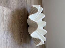 Dekoschale Lawrence Grey – Kunststein-Optik, Weiss