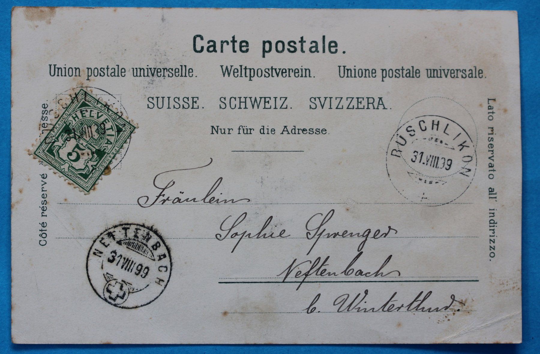Cartoline postali: RüSCHLIKON LITHO AK – Usato da Lotzwil venduto da pirolh 1