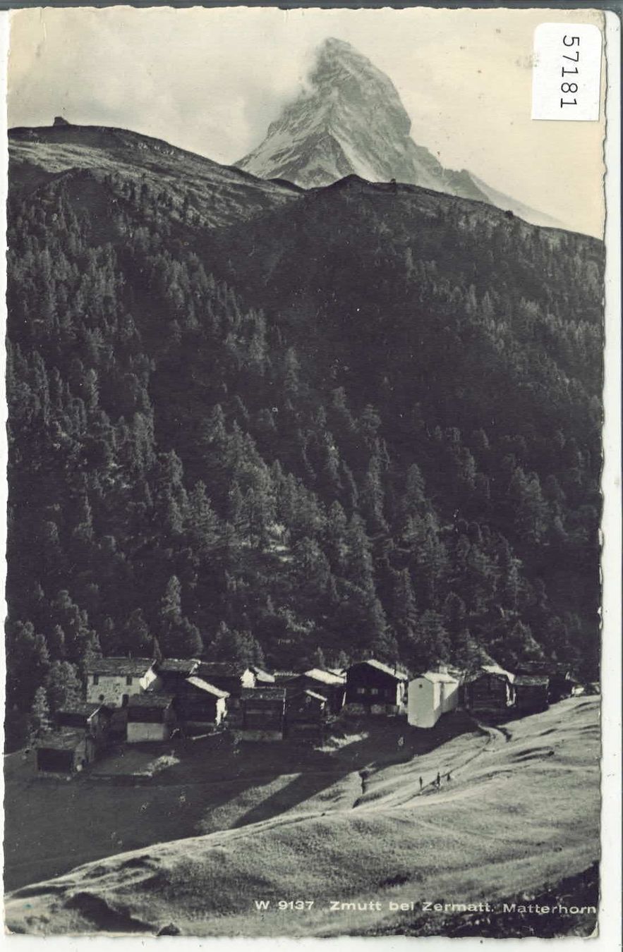Cartoline postali: Zmutt bei Zermatt - Matterhorn – Usato da Ettingen venduto da Kartenplanet