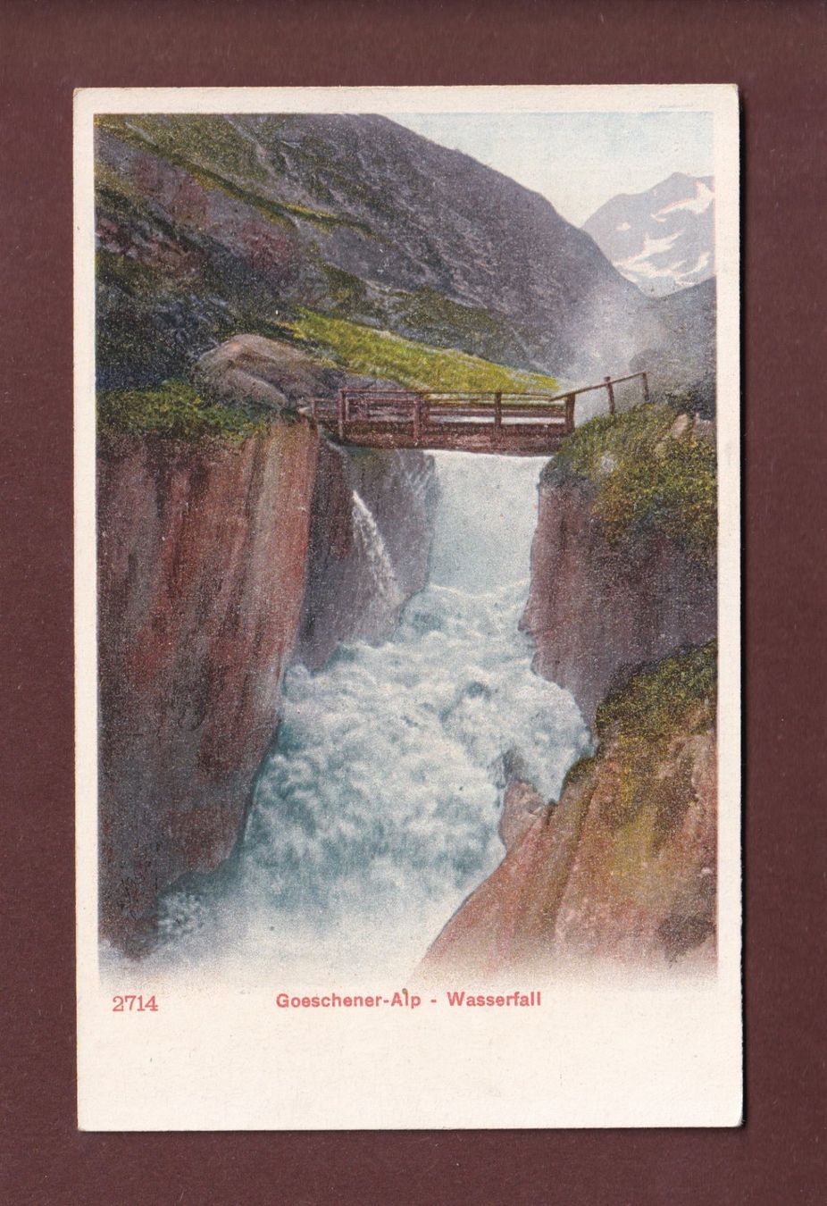 Cartoline postali: GÖSCHENER-ALP - Wasserfall – Usato da Pully venduto da nicecards-shop
