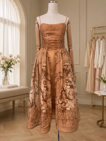 Silk Linen Midi Dress
