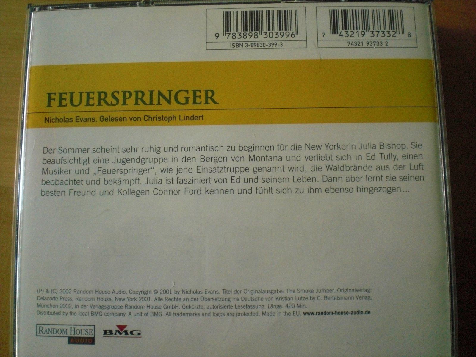 Audiolibri: Feuerspringer von Nicholas Evans 6 CD – Usato da Adliswil venduto da jauense 1