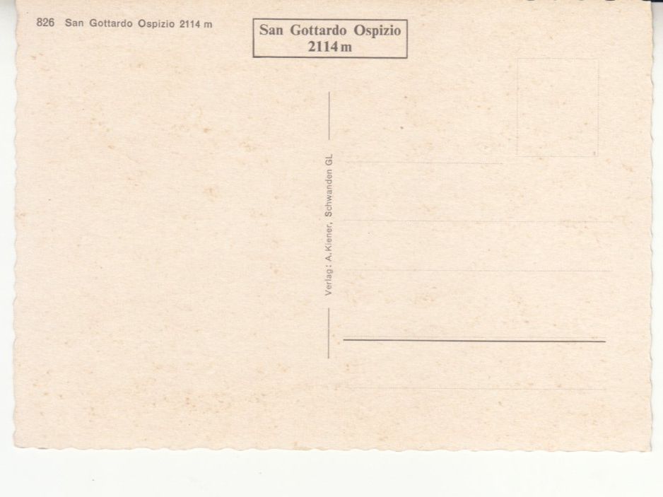 Cartoline postali: San Gottardo ca. 1960 – Usato da Bürglen TG venduto da StampGraf 1