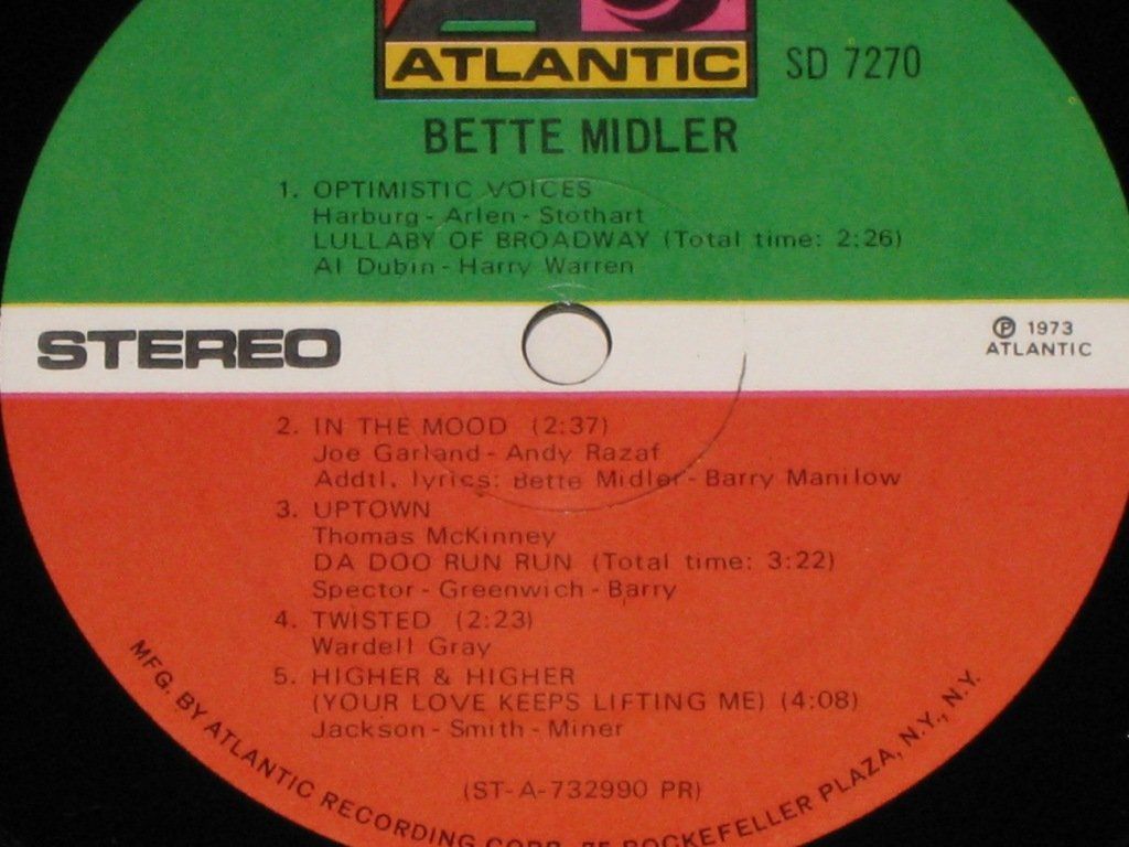 Vinyles: LP - BETTE MIDLER – D'occasion à Steckborn par Quo7 2