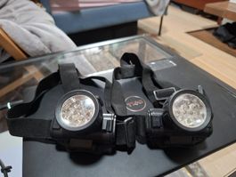 Lot de deux lampes frontales LED