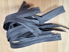 Reissverschlüsse 10 Stk  30cm antrazit dunkelgrau neu