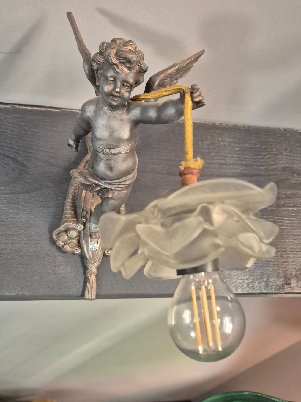 Lampes: Paire d'Appliques murales Angelots – D'occasion à Morgins par pmd_px9d 5