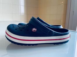Crocs bleu marine et blanc, unisexes, taille 37
