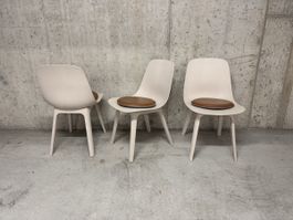 6 Essstühle ODGER Beige/Weiss