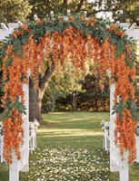  Kunstblumen Girlande orange