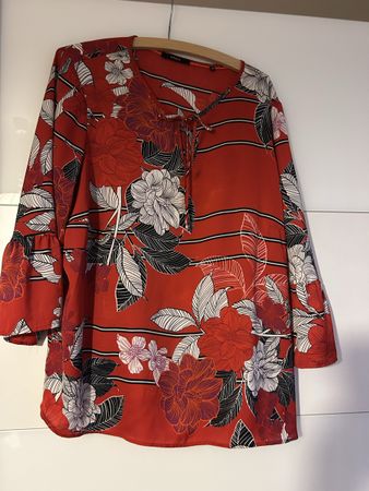 Bonita Sommerbluse rot  Gr. 48