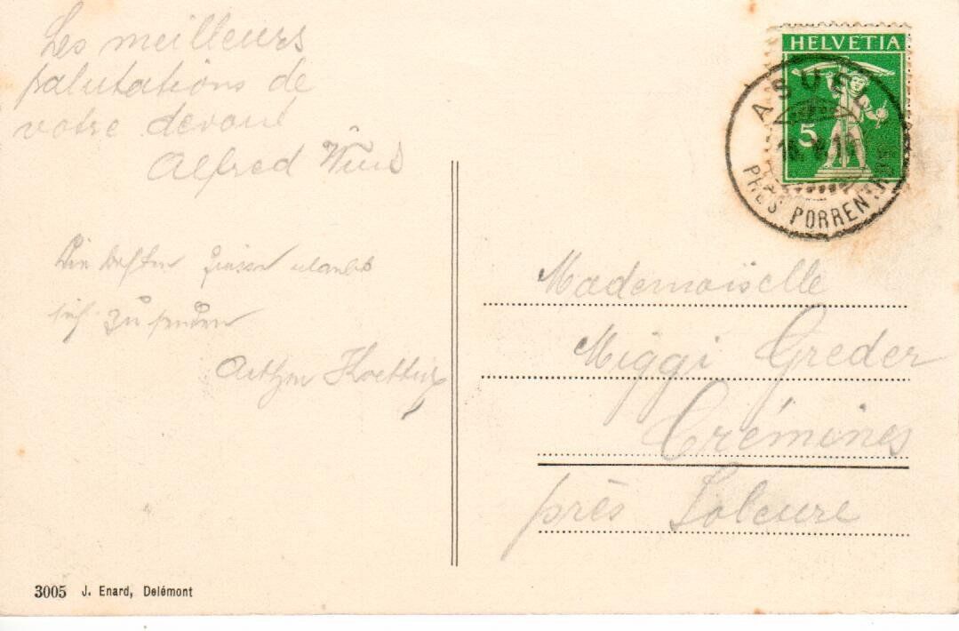 Cartoline postali: Hôtel Caquerelle 1910 – Usato da Wolhusen venduto da Curver9 1