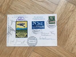 1924 Flieger-Postkarte nach Solothurn