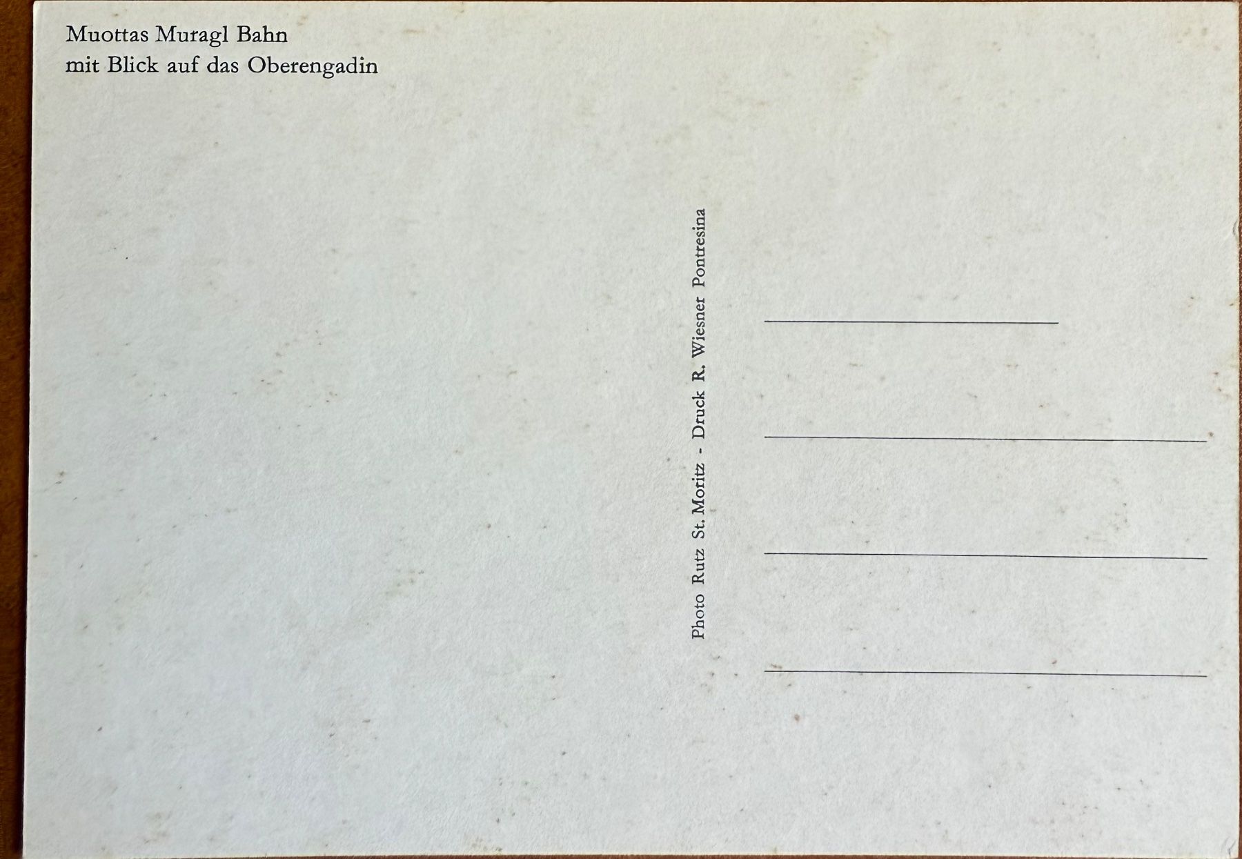 Cartoline postali: AK: Muottas Muragl Bahn – Usato da Lutry venduto da Ediego 1