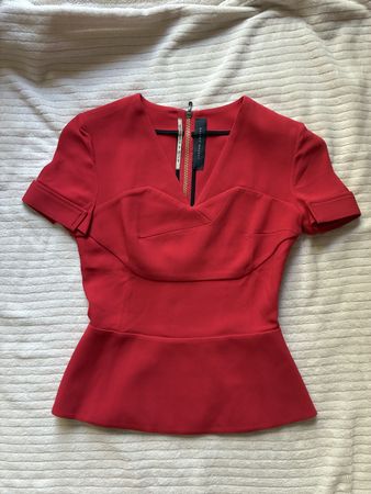 Roland Mouret structured peplum blouse - EU32-34