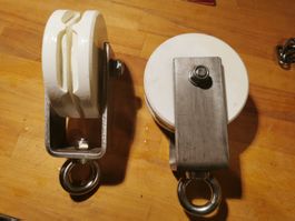 2 Kettenräder Rundgliederkette oder Seil robust, Rostfrei