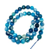 1 Strang natürliche Blaue Achat Perlen, 8mm facettiert