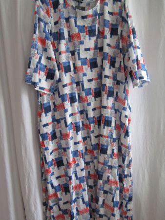Gr. 48/56, Sommerkleid, Mehrfarben-Druck, von AKHFashion