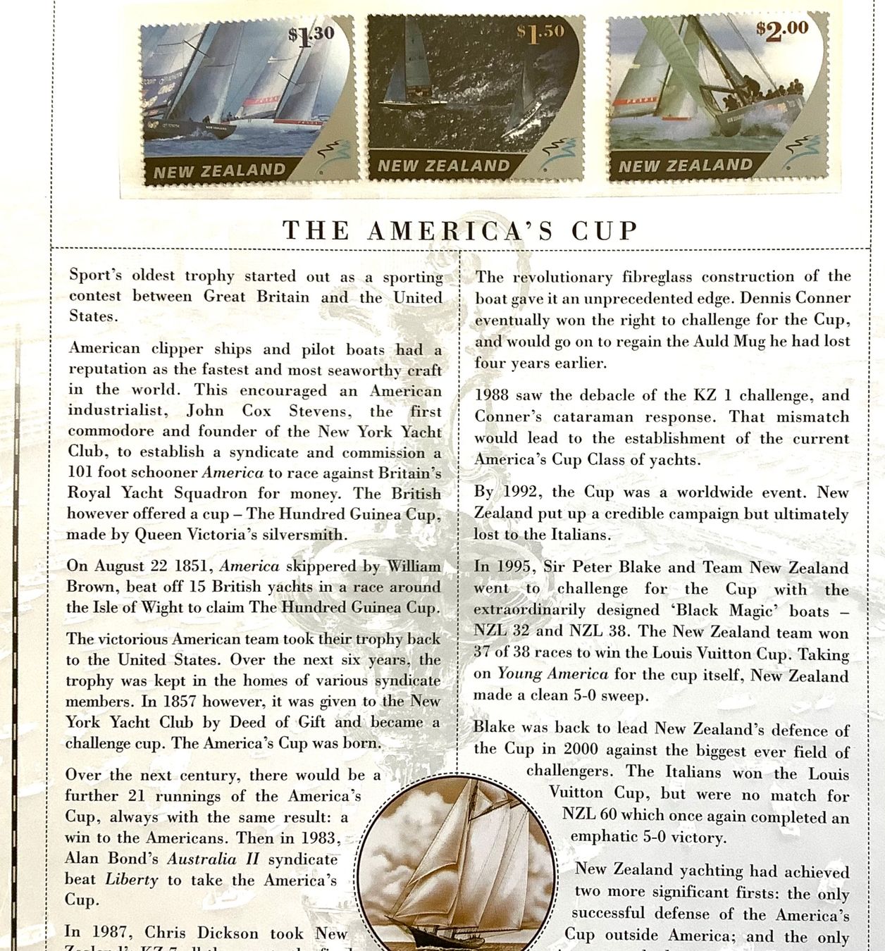 Tous les timbres: 2002 Neuseeland- Folder - America's Cup 2 FDC + 2  Sätze ** – Neuf (Voir description) à Liestal par Skunk02 4