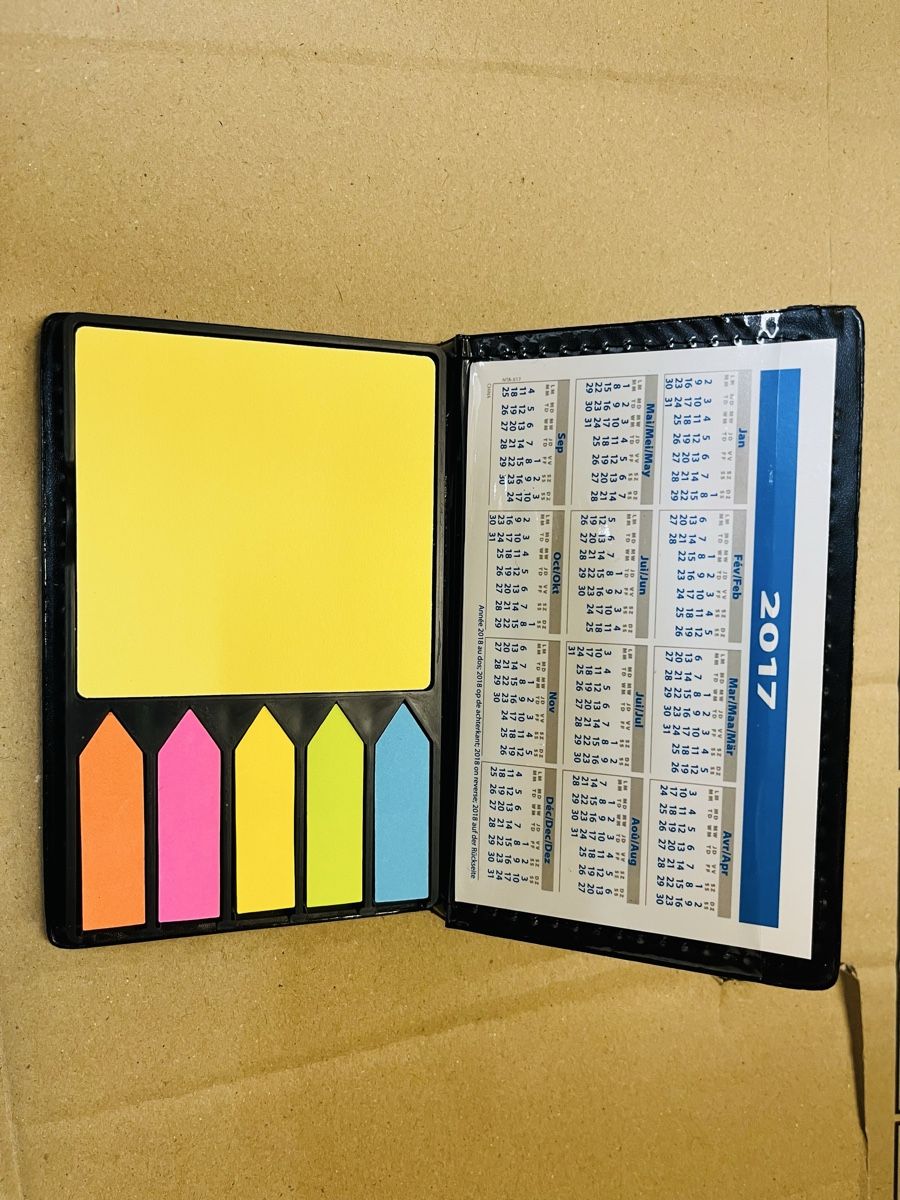 Schreibblöcke: 83x Notizbuch-Organizer mit Haftnotizen, Werbegeschenk – Neu und originalverpackt aus Rafz von S3Gu44