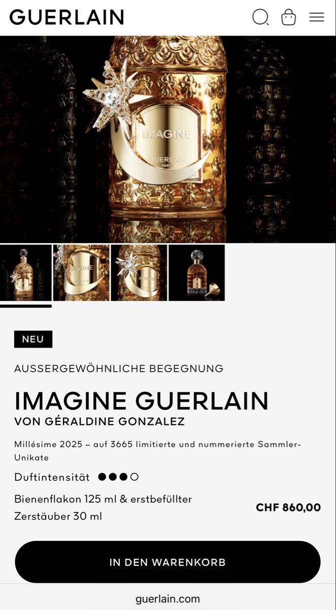 Guerlain Profumi & Eau de Toilette: ** GUERLAIN - IMAGINE 2025 - 5ml ** – Nuovo e nell'imballaggio originale da Giebenach venduto da BeautyLover.90s 2