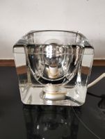 Design Nachttischlampe Glas Würfel Retro Vintage 70er Jahre