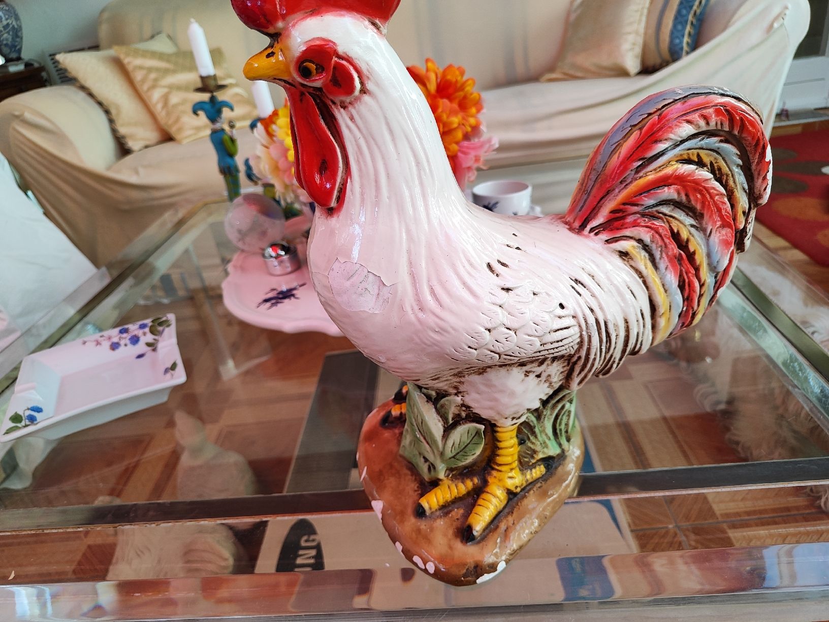 Figuren: Deko Hahn aus gips – Gebraucht aus Langnau am Albis von Judithsebi 2