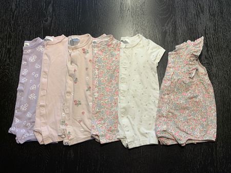 6 H&M Baby-Strampler – Gr. 62 – Sommer-Set