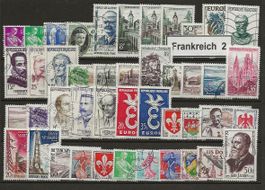 Frankreich 2, kleines Lot ab ca. 1954 - 1959 meist gestempel