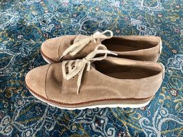 NEUER Echt Veloursleder Schnürschuh, Gr. 39