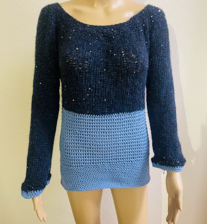 Strickpullover mit Glitzer, Gr. M Neu
