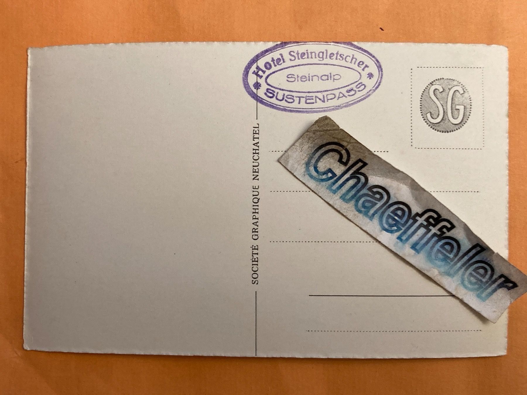 Cartoline postali: 2804. - Steingletscher. - Gwächtenhorn - – Usato da Zürich venduto da Chaeffeler 1