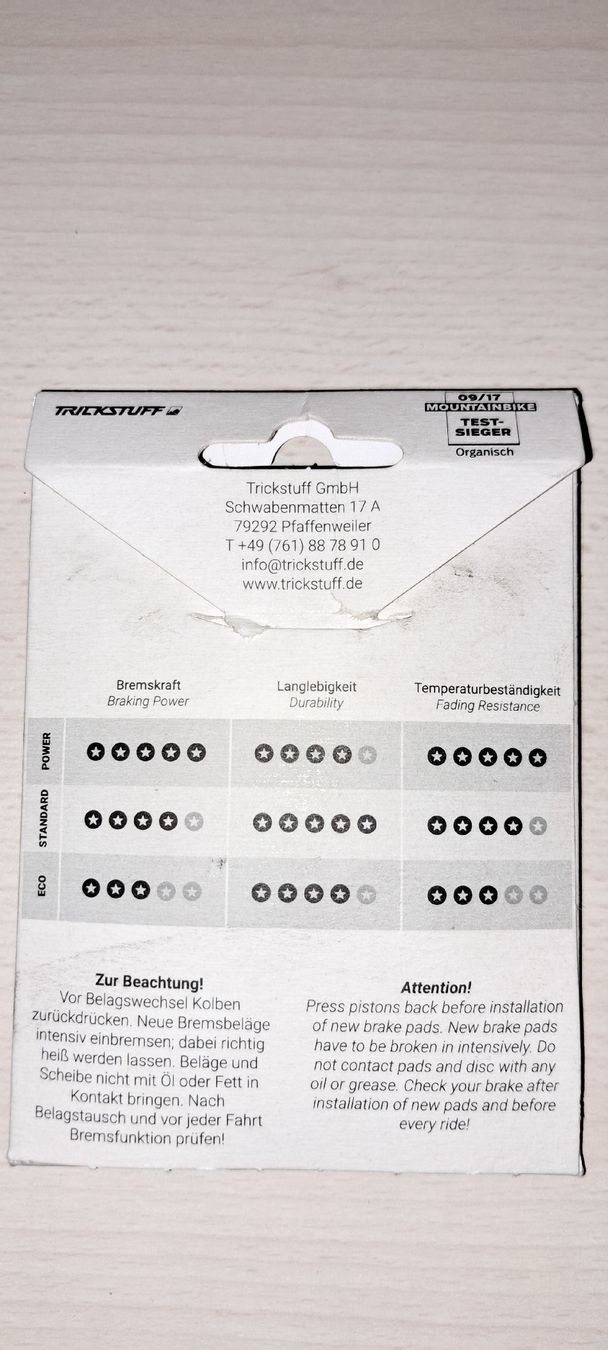 Hope Ersatzteile: Trickstuff 730 Standard Scheibenbrems- Beläge – Neu und originalverpackt aus Therwil von Holdrioh 1