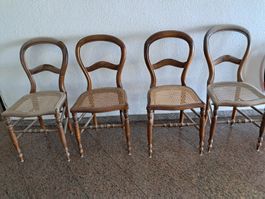 4 Antike Biedermeier Stühle