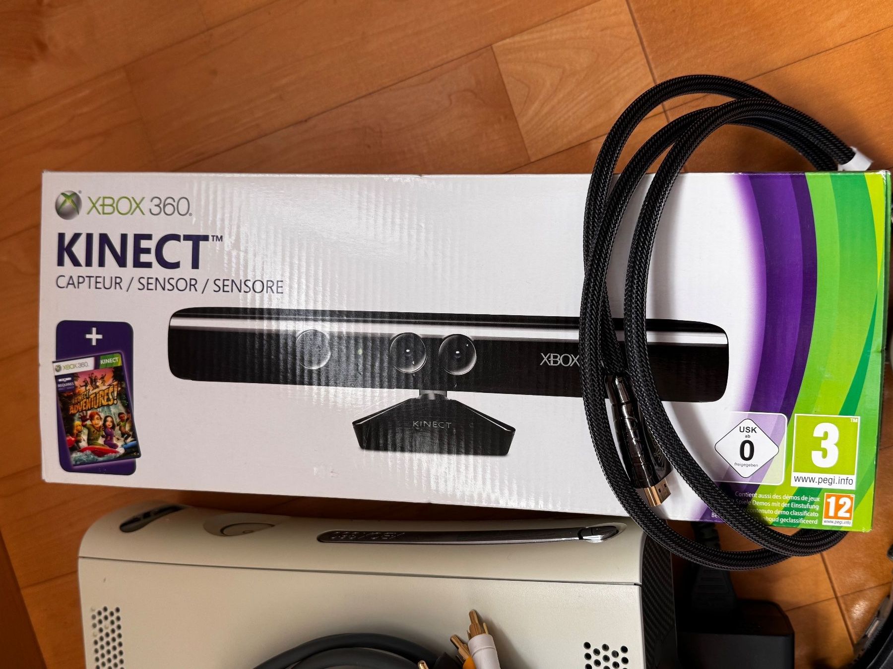 Microsoft Console: XBOX 360 Konsole mit Kinetic, 2 Controller und 6 Spielen – Usato da Heiden venduto da Manimatic 3