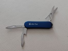 Taschenmesser blau mit Schere und Dosenöffner guter Zustand