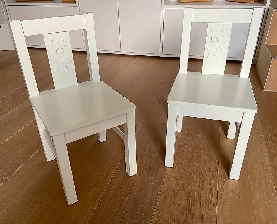 Sedie: Kinderstühle weiss 2 Stück - Super – Usato da Lachen SZ venduto da Hermosa_1