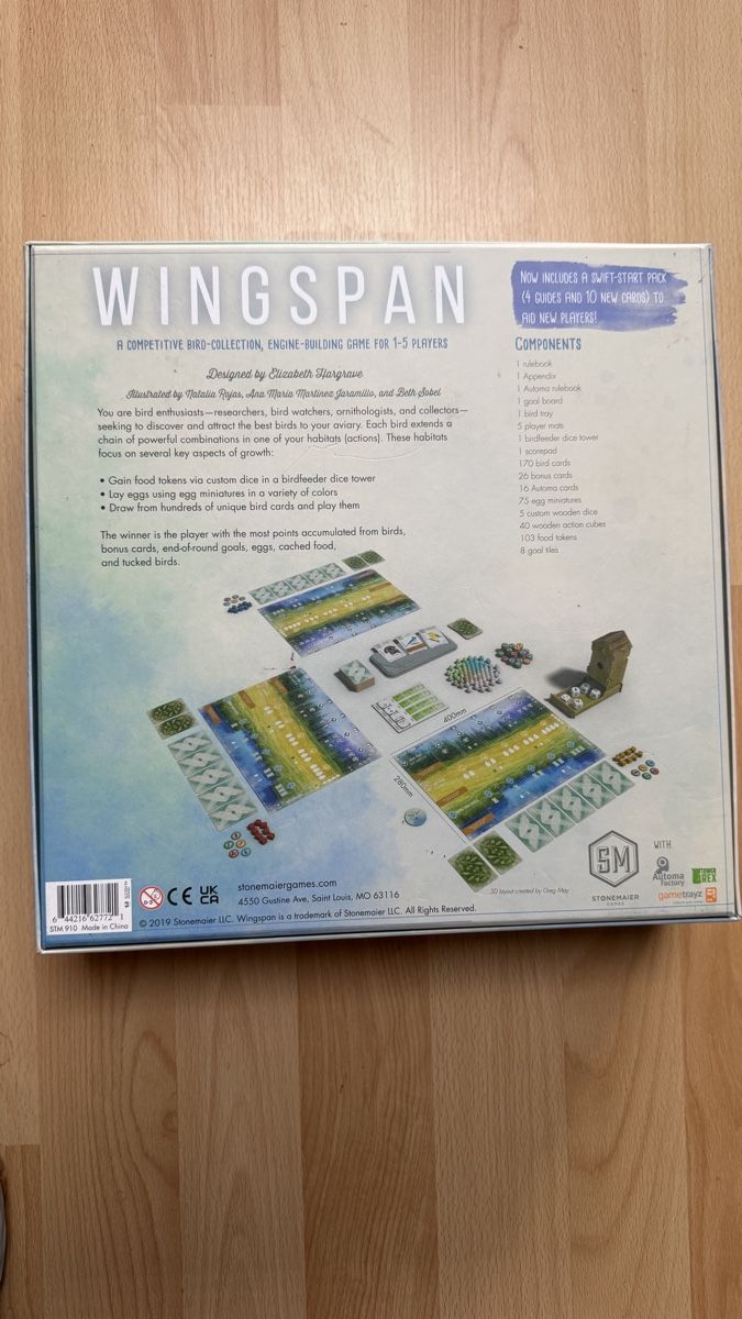 Giochi: Brettspiel Wingspan, top Zustand  – Usato da Thun venduto da BanjoDan 1
