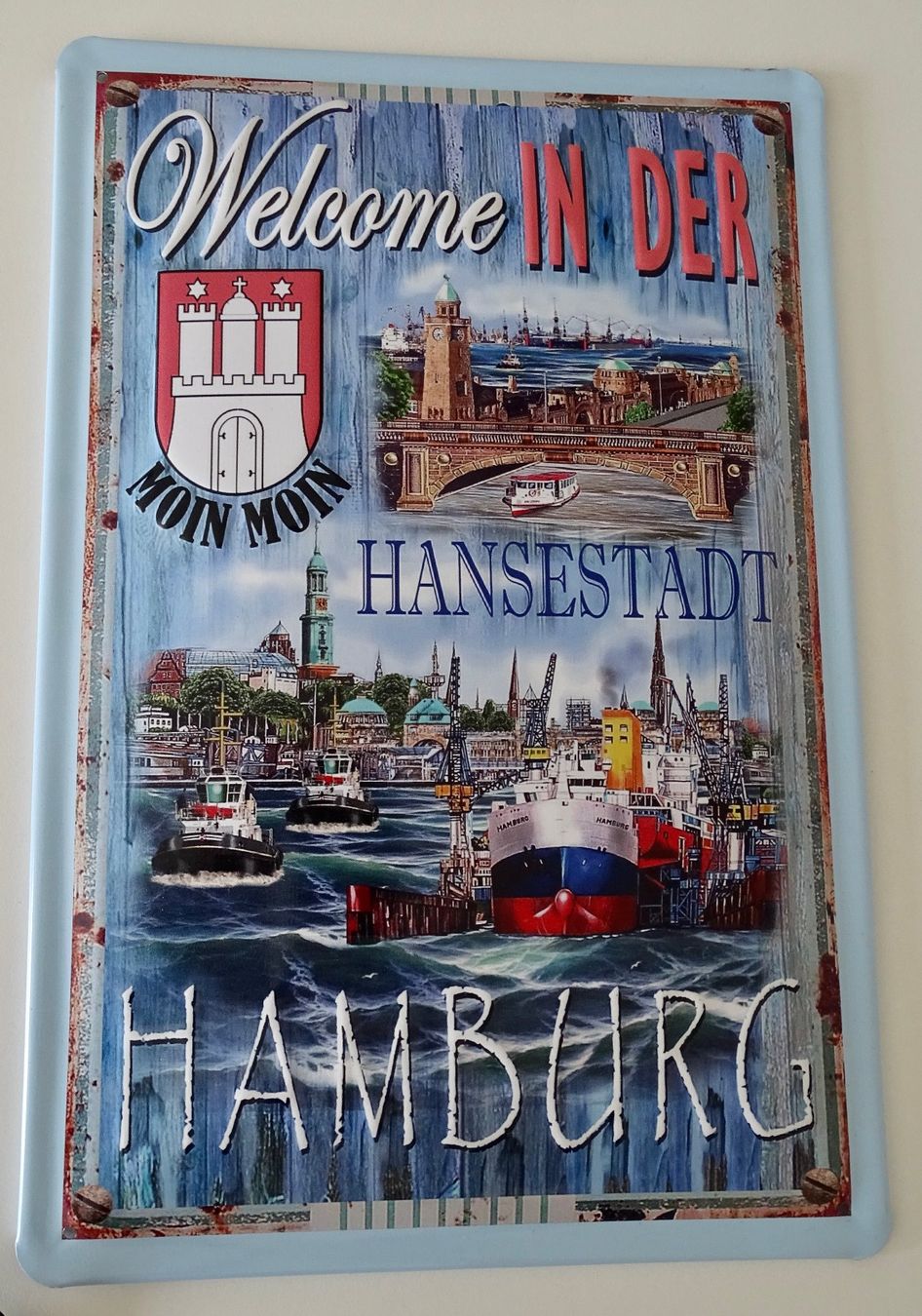 Insegne: Blechschild Hamburg – Usato da Gwatt (Thun) venduto da samojede67