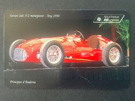 Telefonkarte aus Andorra. Ferrari 1950