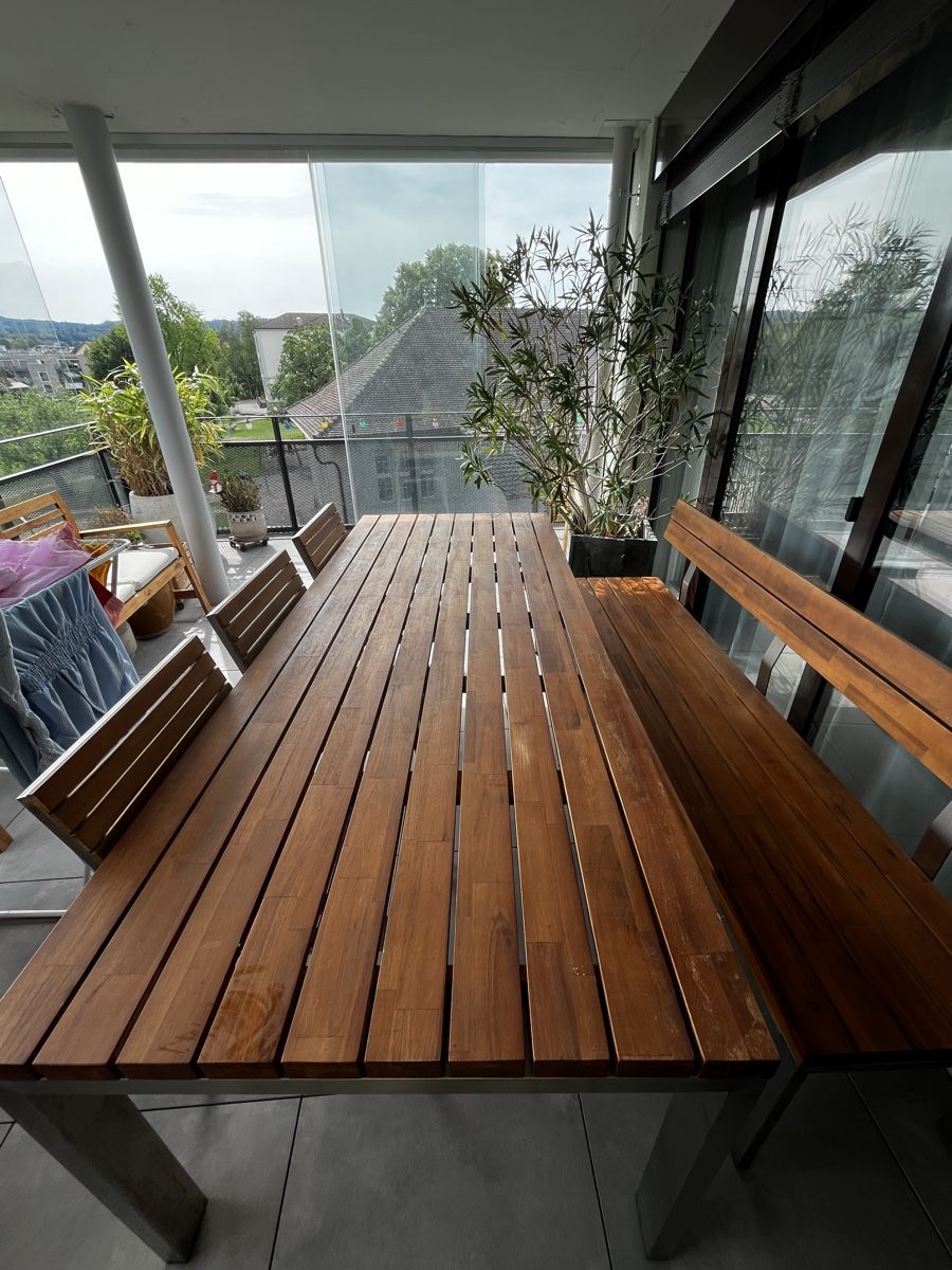 Set di tavolo e panche: Jumbo Roma Gartentisch Set (Neuwertig!) – Usato da Pfäffikon ZH venduto da Restore-Me 1