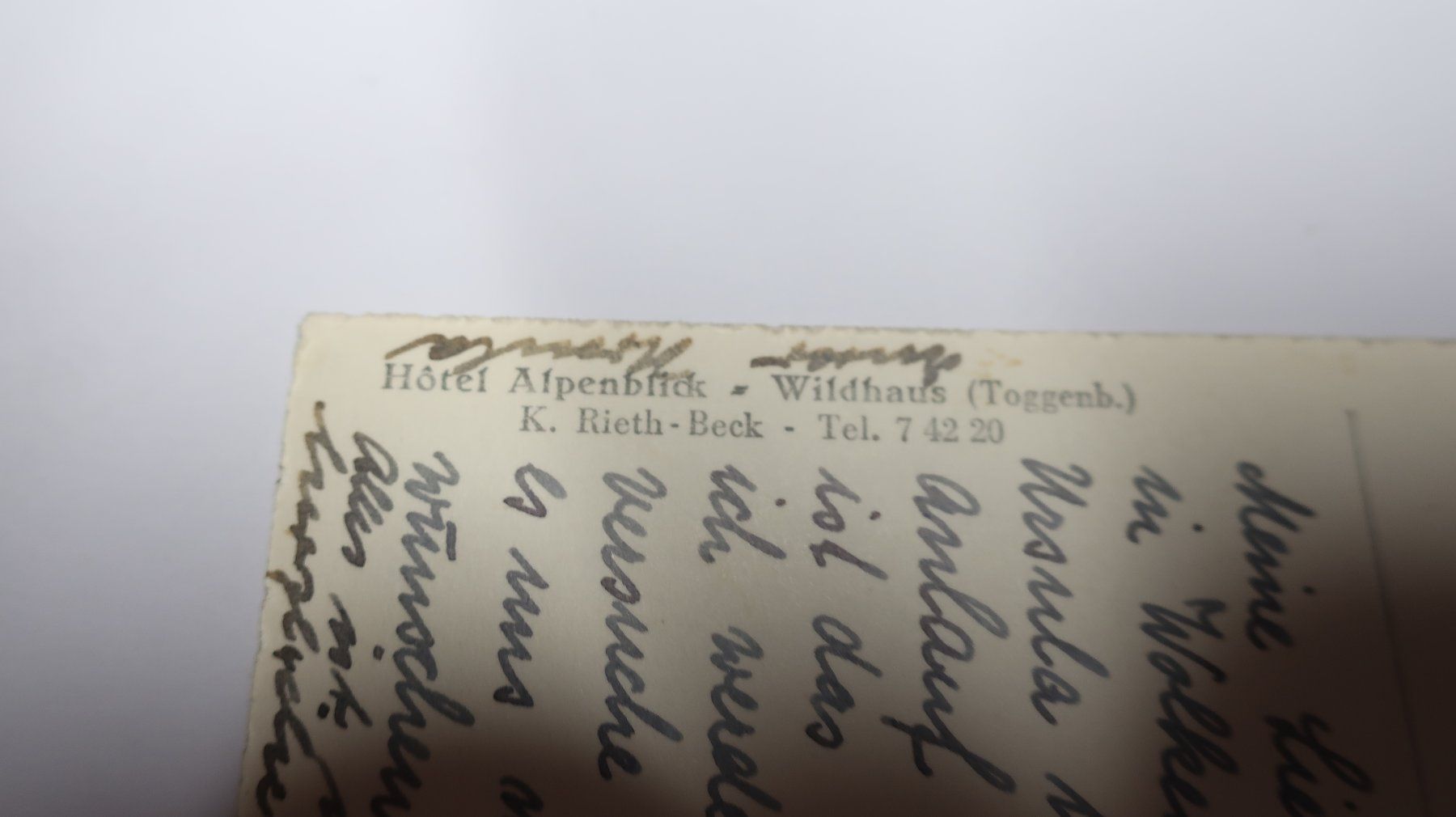 Cartoline postali: Hôtel Alpenblick Wildhaus – Usato da Cormoret venduto da Pascalll2001 6