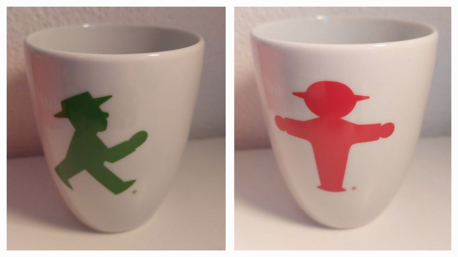 Tazze: 2 Originelle Tassen - Ampelmann Berlin – Usato da Embrach venduto da pz78