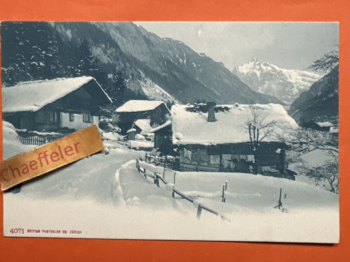 Ansichtskarten: Alte Ansichtskarte,  Wintergruss aus der Schweiz! – Gebraucht aus Zürich von Chaeffeler