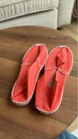 Espadrilles korallrot Grösse 39