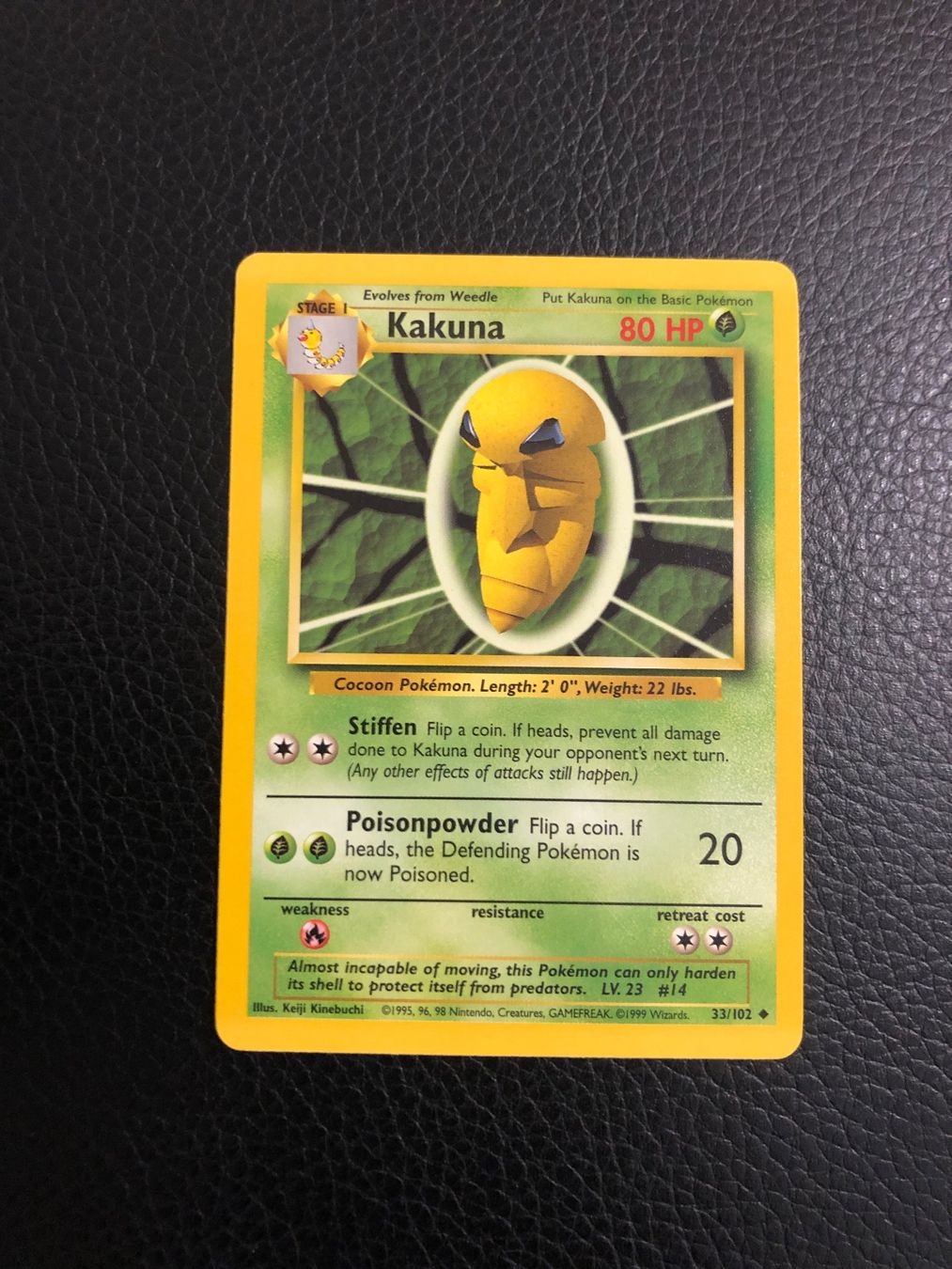 Pokémon Carte collezionabili: Base Set Kakuna 33/102 NM Ab 1 – Usato da Paradiso venduto da Pkmn10