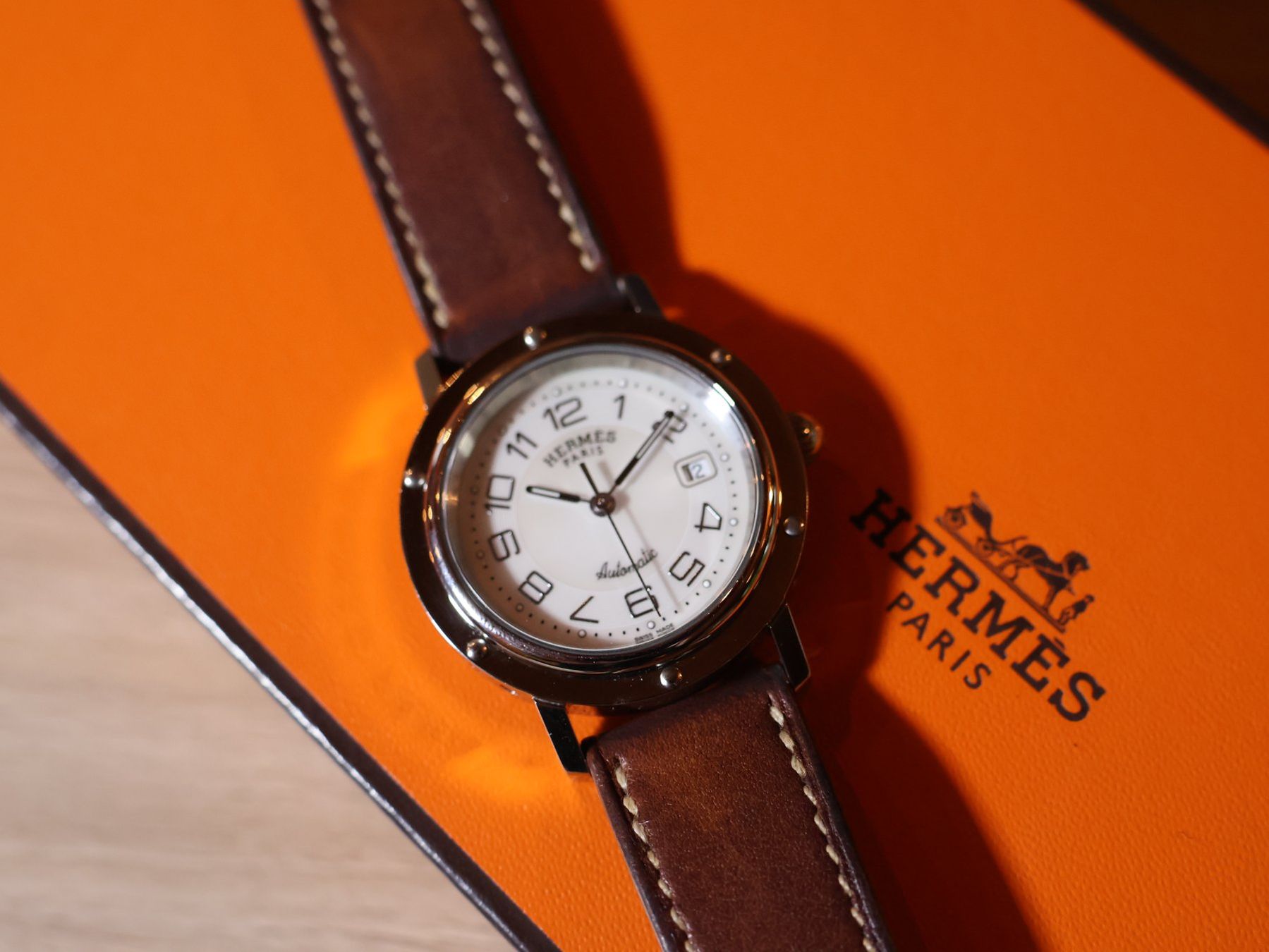 Hermès Orologi: Montre HERMÈS Clipper Automatic Date 31mm – Usato da Grand-Lancy venduto da Watches-GVA