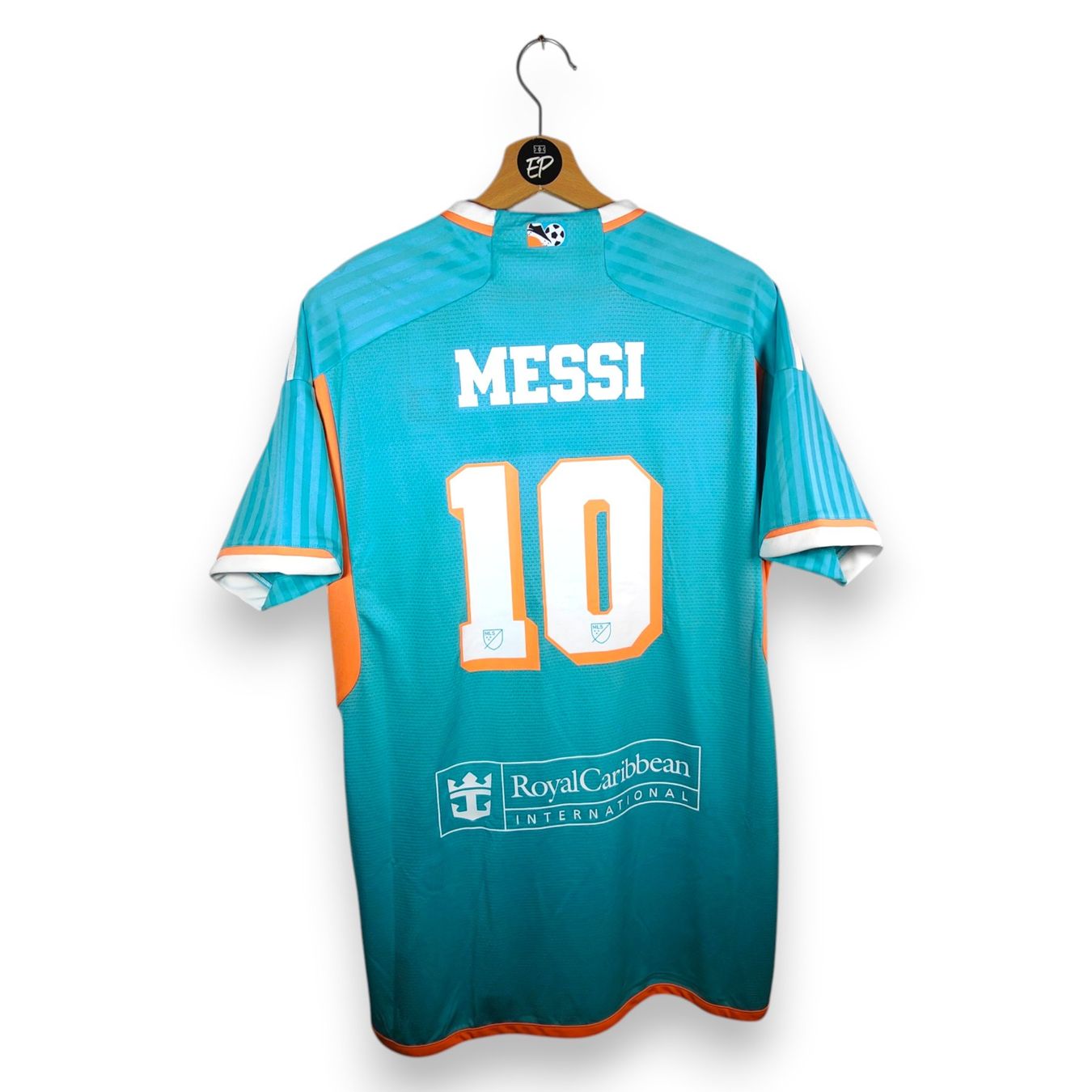 Inter Miami Canottiere & Pantaloni: Original 2024-25 Inter Miami Third Trikot Messi – Nuovo e nell'imballaggio originale da Martigny venduto da eternalpitch